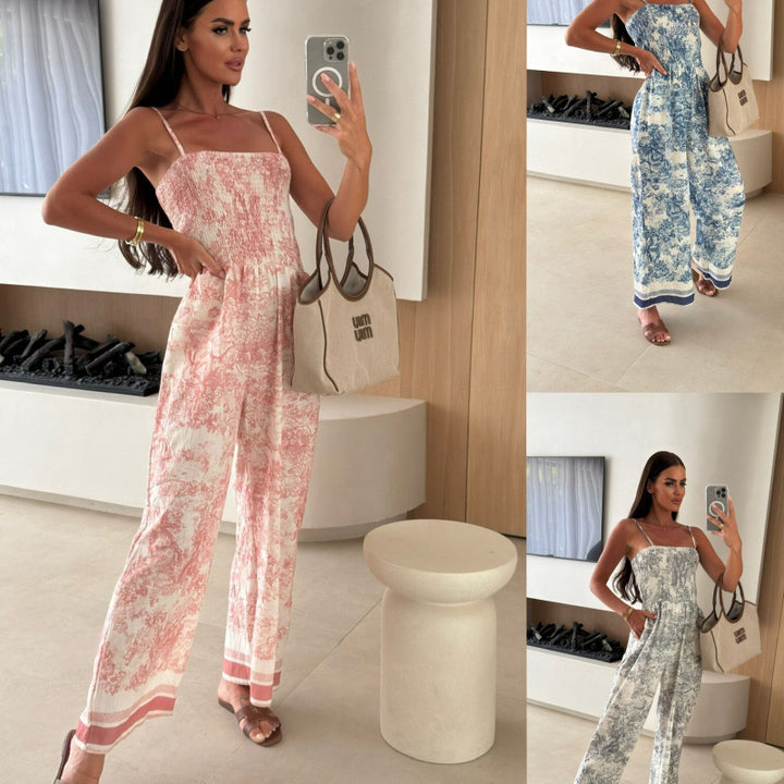 Damen Jumpsuit mit verspieltem Blumendesign und luftiger Passform Drune