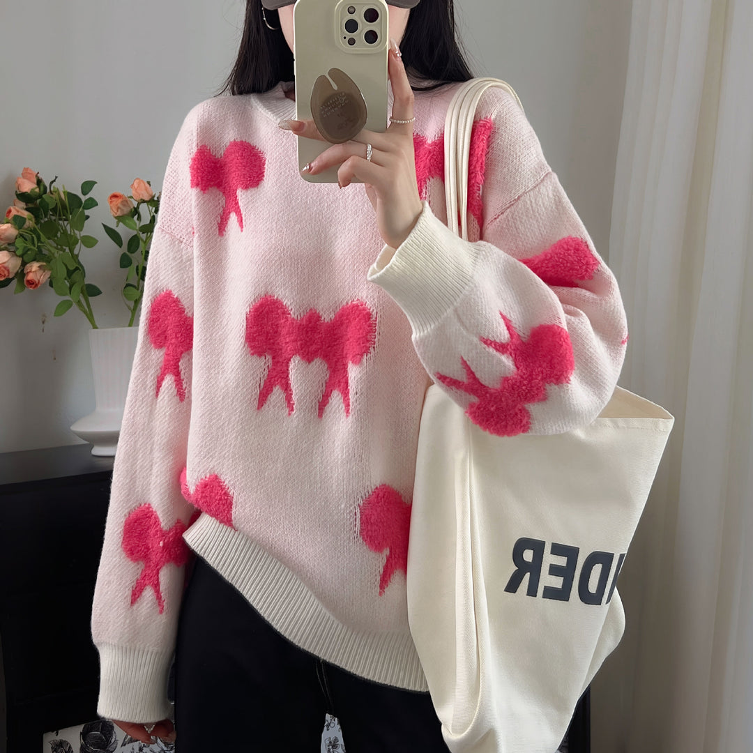Damen Strickpullover mit verspieltem Tiermotiv und lässigem Schnitt Drune