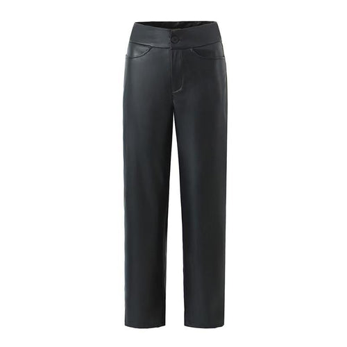 Damen Kunstlederhose mit elegantem Schnitt und charmanten Details Drune
