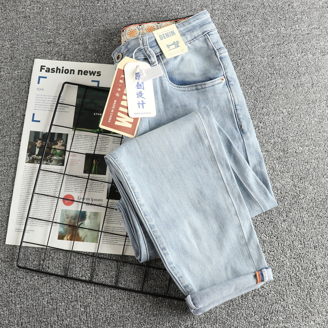 Damen Slim-Fit Jeans mit hohem Bund und Vintage-Effekt Drune