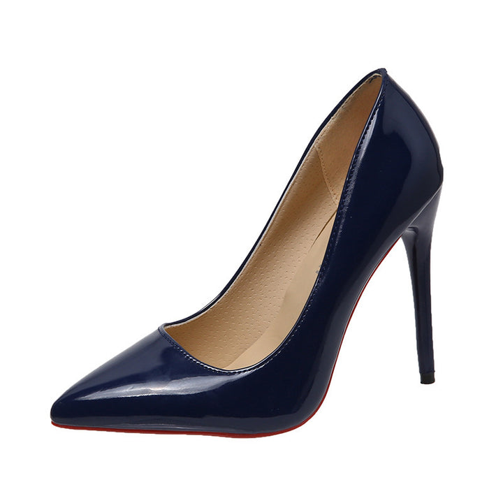 Damen nan spitzer bürotauglicher Pumps aus Lackoptik mit schmalem Stiletto und gepolstertem Komfortfußbett Drune