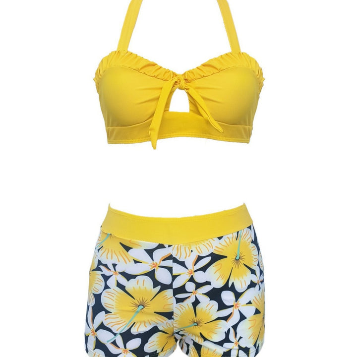 Damen Tankini-Set mit floralem Oberteil und Shorts Drune
