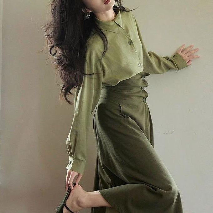 Damen Eleganter und moderner Maxi-Rock mit Kelchschnitt Drune