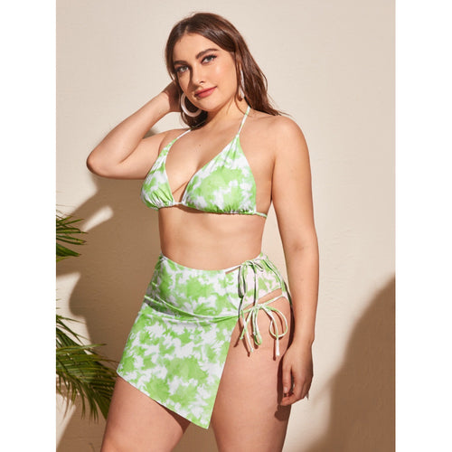 Damen Triangel-Bikini mit asymmetrischem Wickelrock Drune