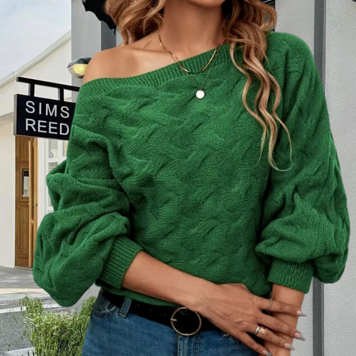 Damen Oversized Strickpullover mit strukturiertem Design Drune