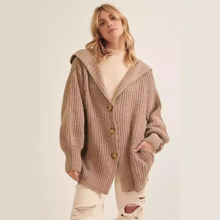 Damen Strickjacke mit eleganter Knopfakzentuierung und lässigem Schnitt Drune