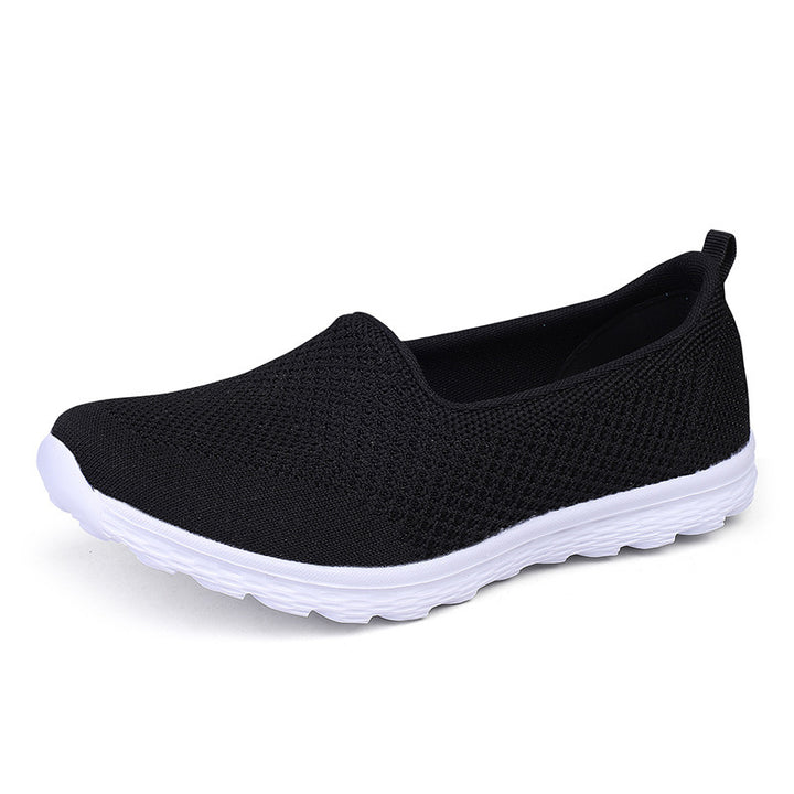 Damen nan leichter gestrickter Schlupfsneaker mit Glitzerfäden, elastischem Einstieg und flexibler Leichtsohle Drune
