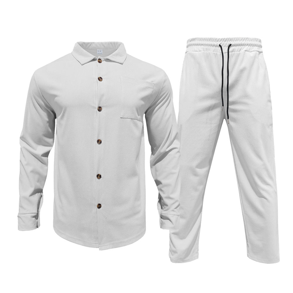 Herren lässiges Hemd und Freizeithose Set Drune