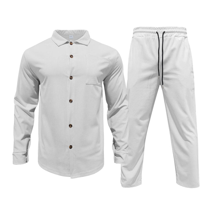 Herren lässiges Hemd und Freizeithose Set Drune