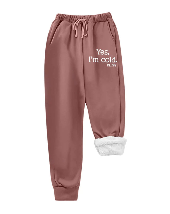 Damen Jogginghose mit flauschigem Innenfutter Drune