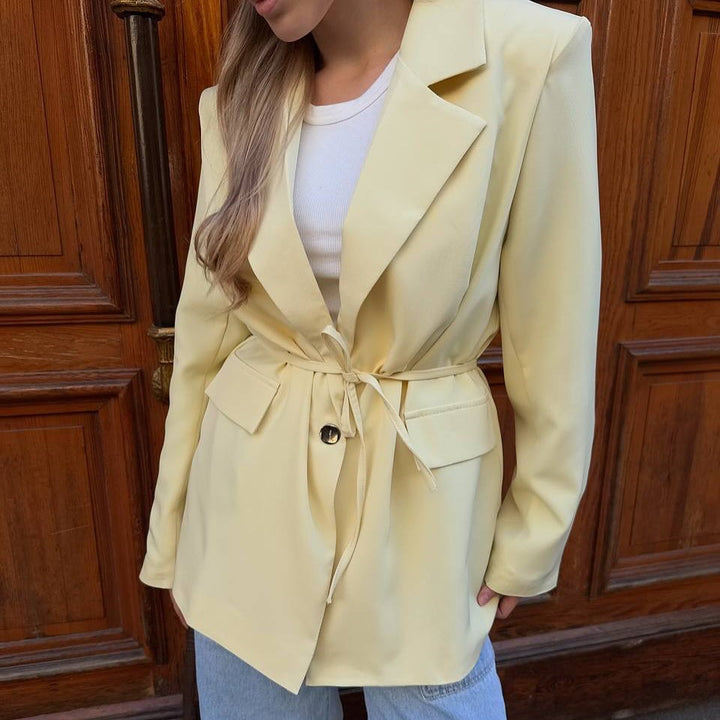 Damen modischer Blazer mit Gürtel Drune