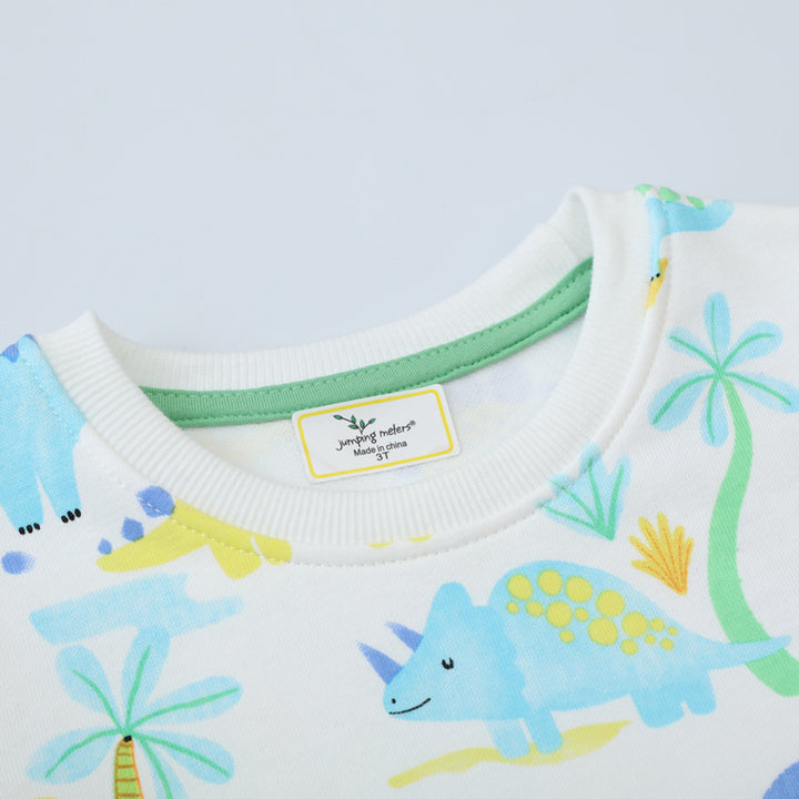 Kinder Sweatshirt mit buntem Dinosaurierdruck Drune