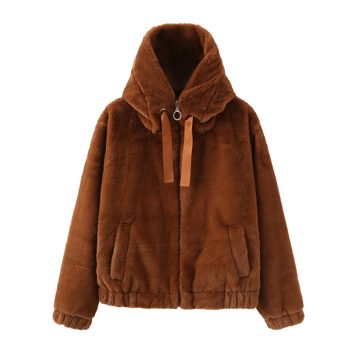 Damen Kuscheljacke mit hochabschließendem Kragen Drune