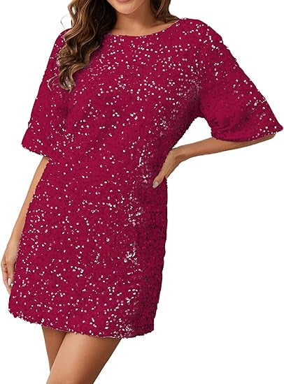 Damen Glitzerndes Minikleid Drune