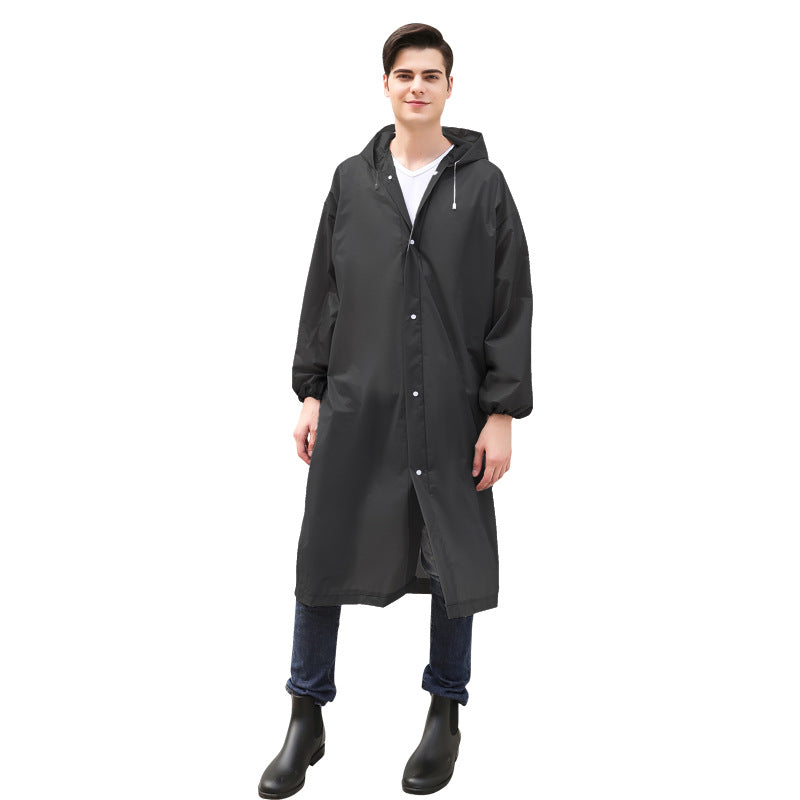 Herren leichter und transparenter Regenponcho mit Kapuze Drune