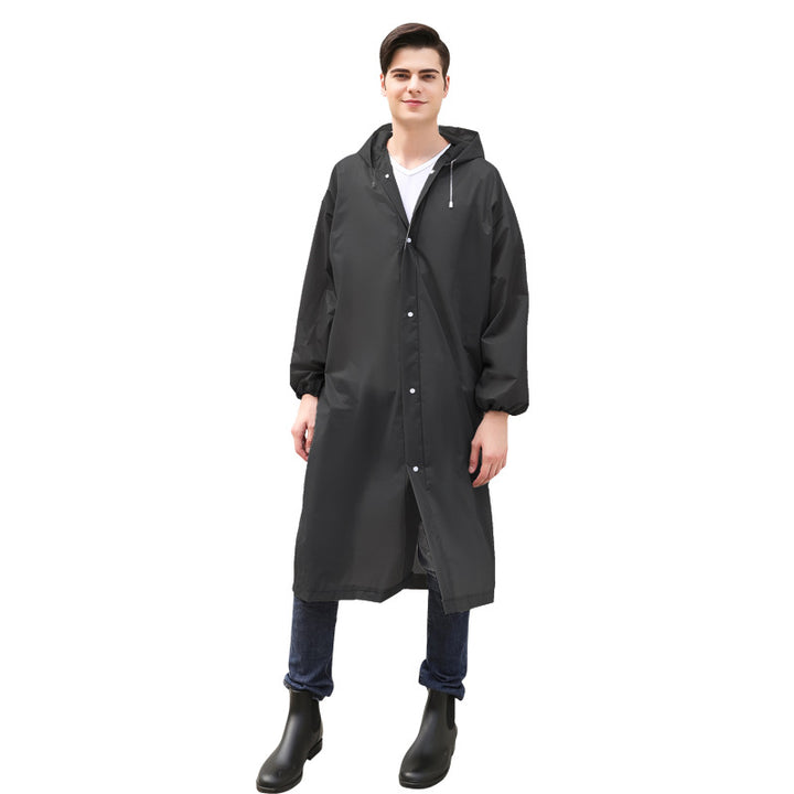 Herren leichter und transparenter Regenponcho mit Kapuze Drune