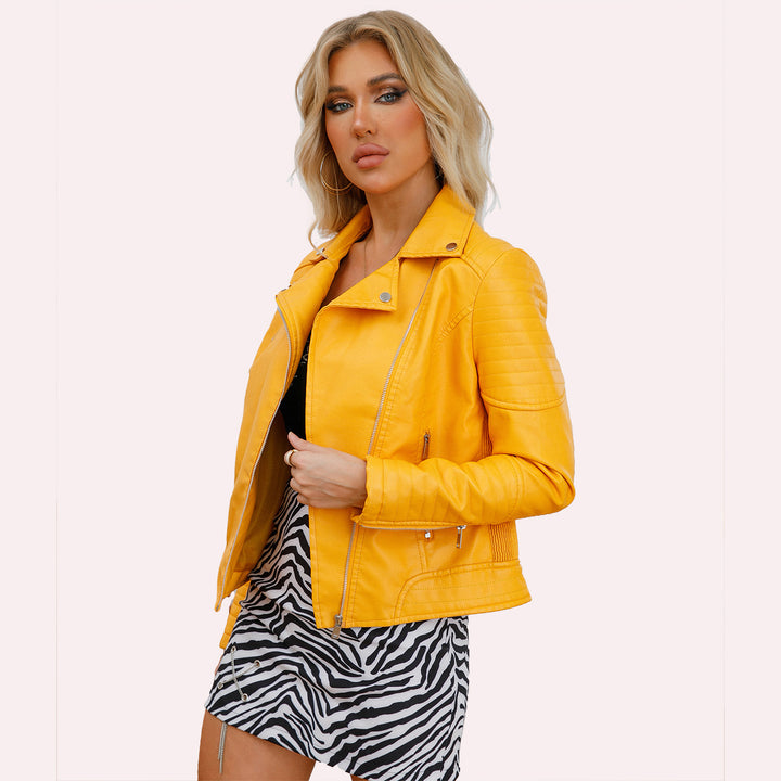 Damen Bikerjacke mit modischen Steppdetails und asymmetrischem Reißverschluss Drune