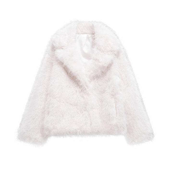 Damen modischer Fellblazer Drune
