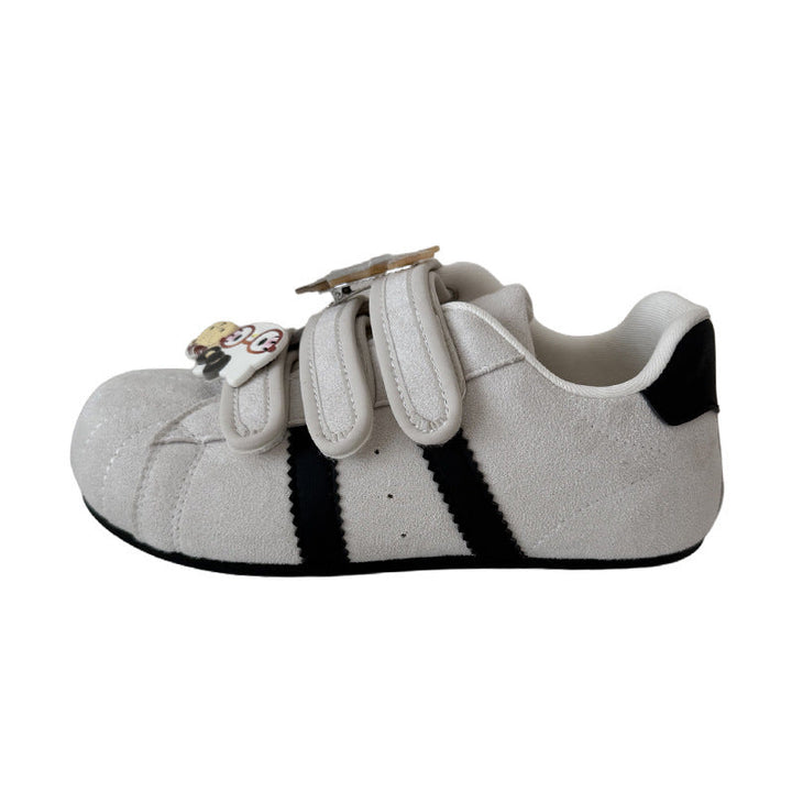 Damen Sneaker mit verstellbarem Klettverschluss und verspielten Applikationen Drune