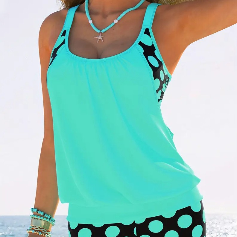 Damen Sportlicher Tankini mit stylischem Schnitt und Shorts Drune