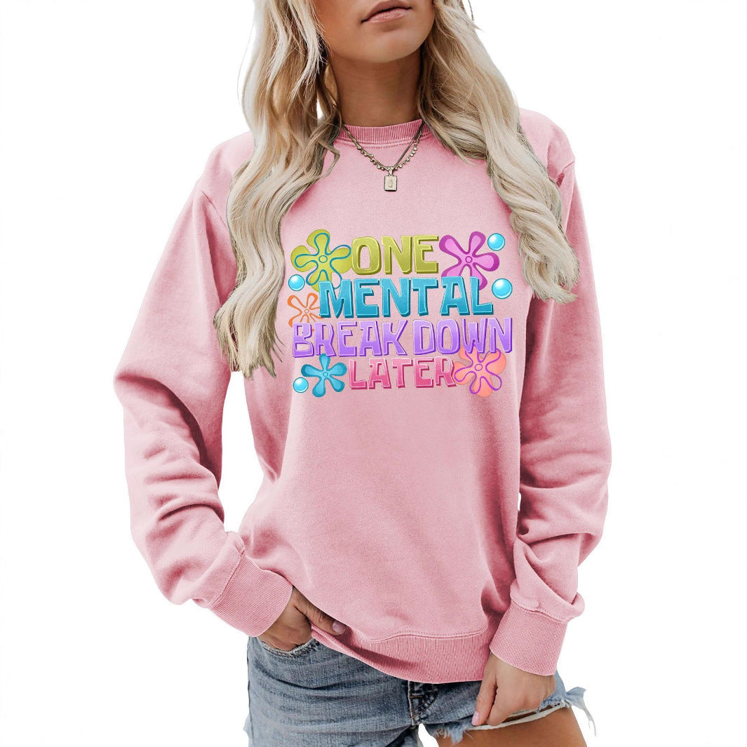 Damen Sweatshirt mit kreativem Aufdruck Drune