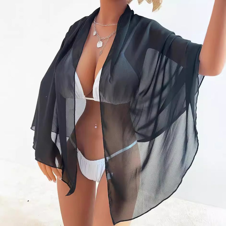 Damen eleganter beachy Sarong mit Binde-Detail Drune