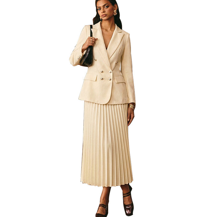 Damen eleganter Blazer mit Faltenrock Drune