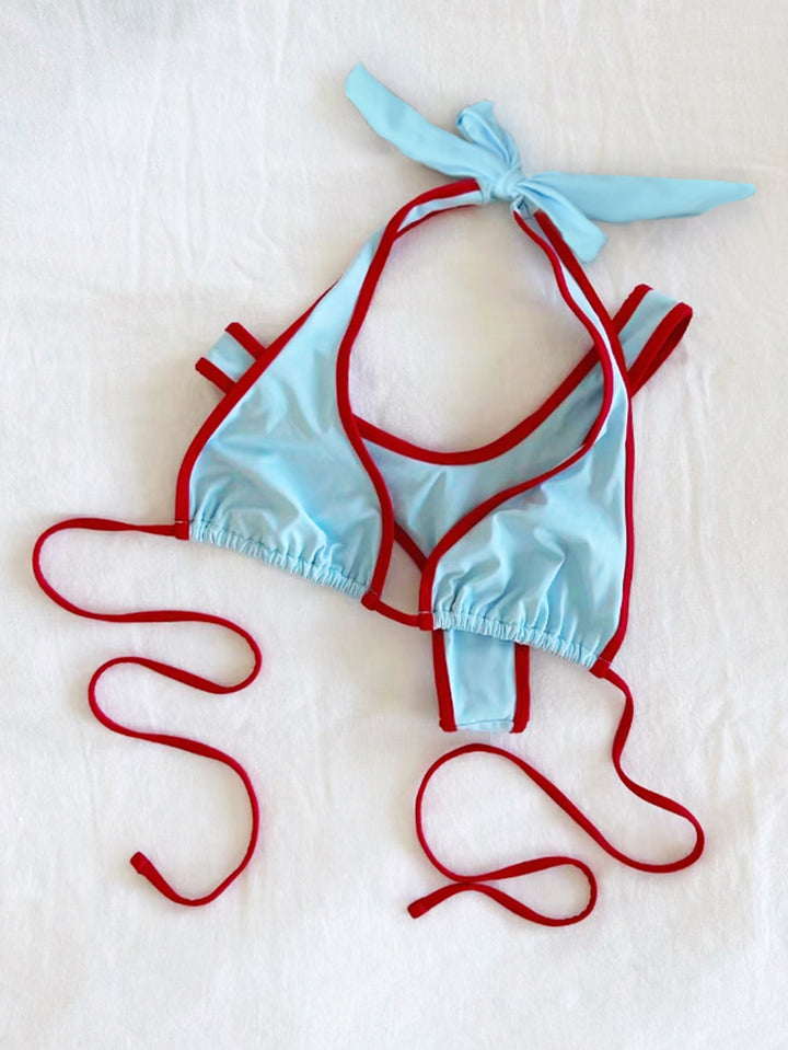 Damen Bikini-Oberteil mit verspieltem Krawatten-Design Drune