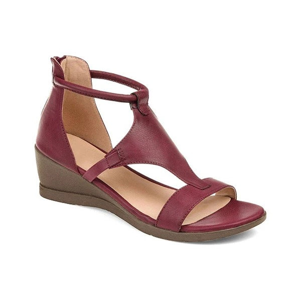 Damen Wedge-Sandaletten mit flexiblem Riemendesign und anatomischer Fußbettung Drune
