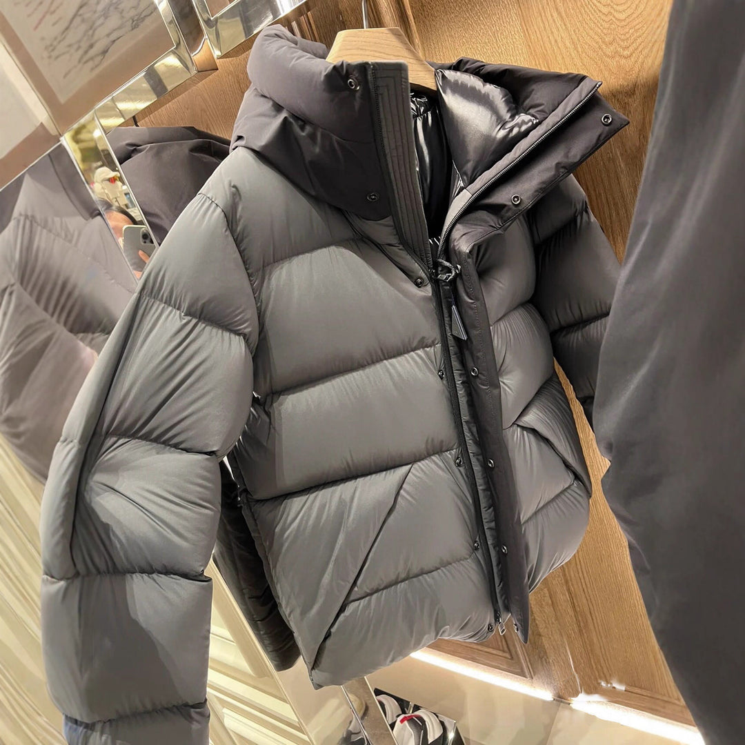 Damen Daunenjacke mit hohem Kragen und praktischen Reißverschlusstaschen Drune