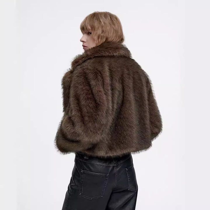 Damen elegante Pelzjacke Drune