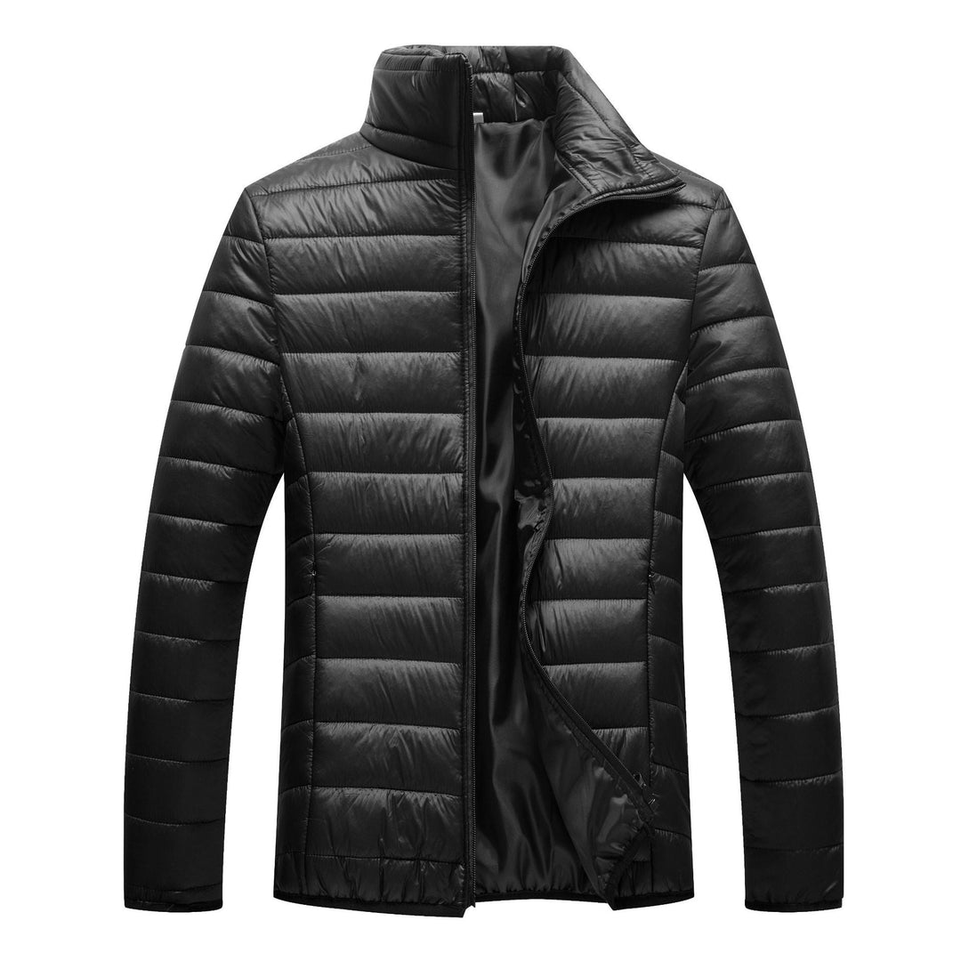 Drune | Herren Winter Steppjacke mit vorderem Reißverschluss und Stehkragen