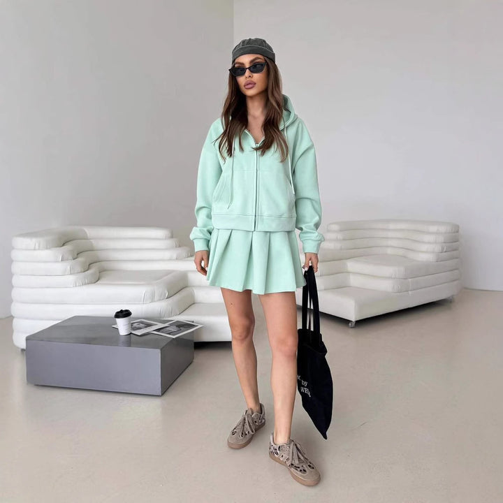 Damen modischer Hoodie mit Rock Drune