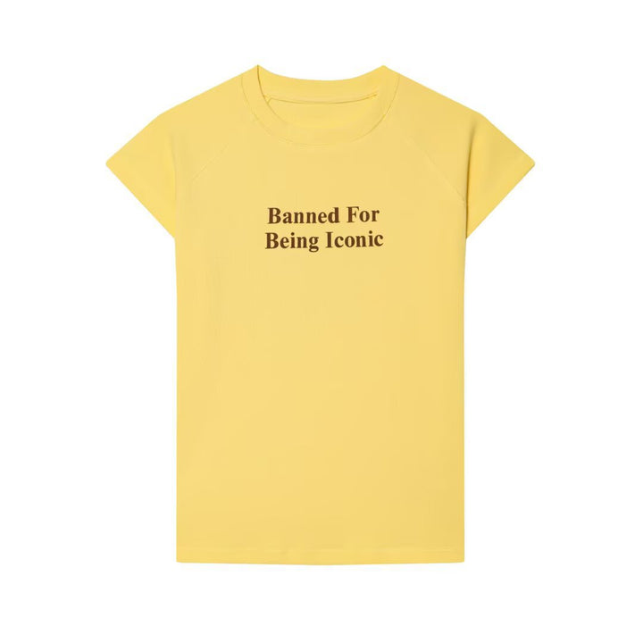 Damen T-Shirt mit modernem Schriftzug und lässigem Schnitt Drune