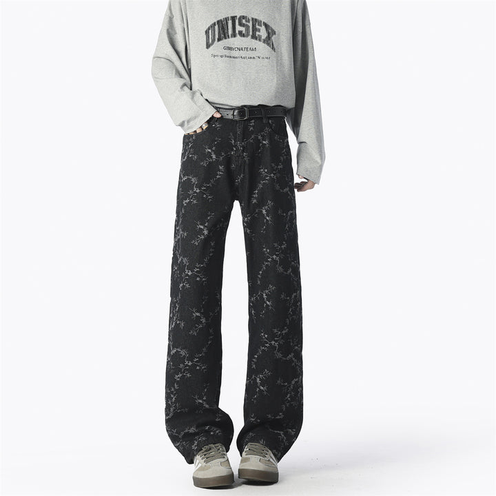 Herren Weite Jeans mit einzigartigem Muster und hohem Tragekomfort Drune