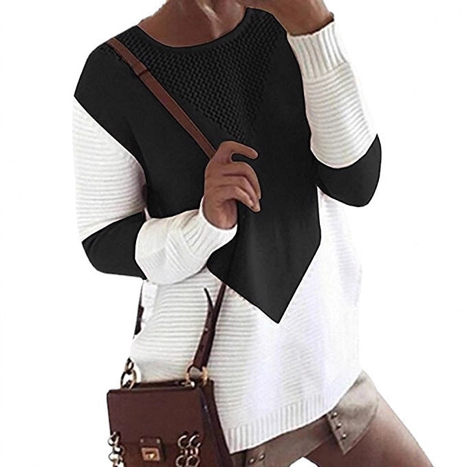 Damen Strickpullover mit geometrischem Muster und feiner Struktur Drune