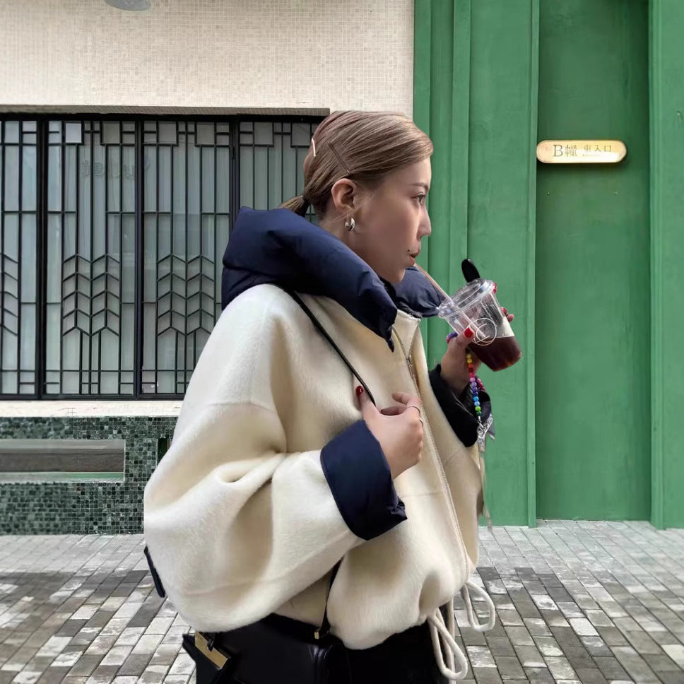 Damen modische Übergangsjacke mit kuscheliger Innenseite und verstellbarem Saum Drune