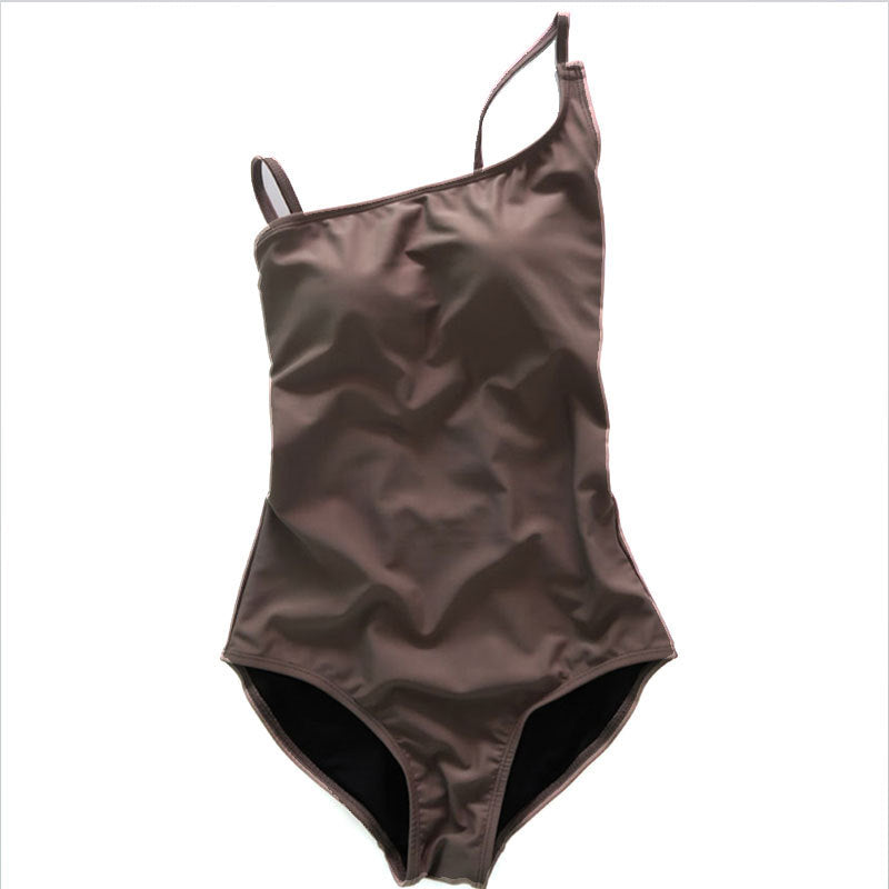 Damen Einteiliger Badeanzug mit asymmetrischem Schnitt und verstellbarem Trägersystem Drune