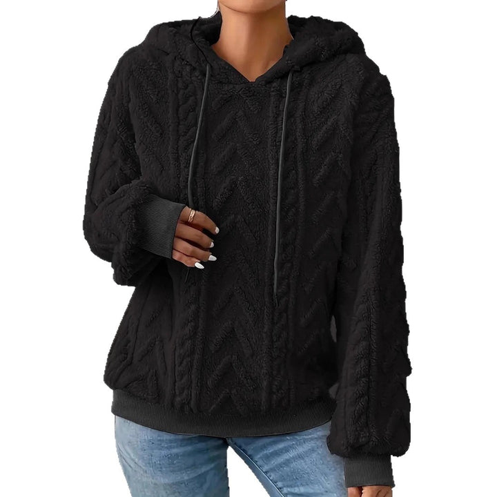 Damen Kuschel-Hoody mit Zopfstrickmuster Drune