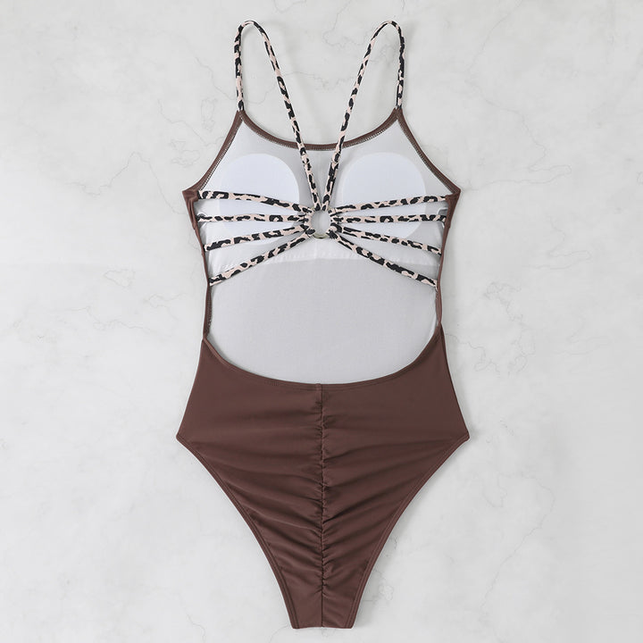 Damen Einteiler Badeanzug mit außergewöhnlichem Cut-Out und modischen Trägerdetails Drune