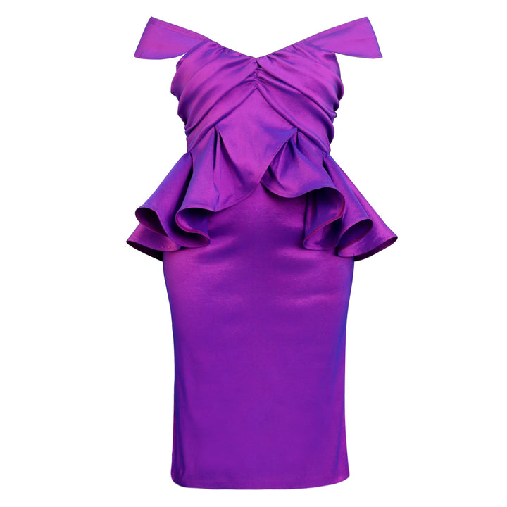 Damen Abendkleid mit voluminösen Rüschendetails Drune