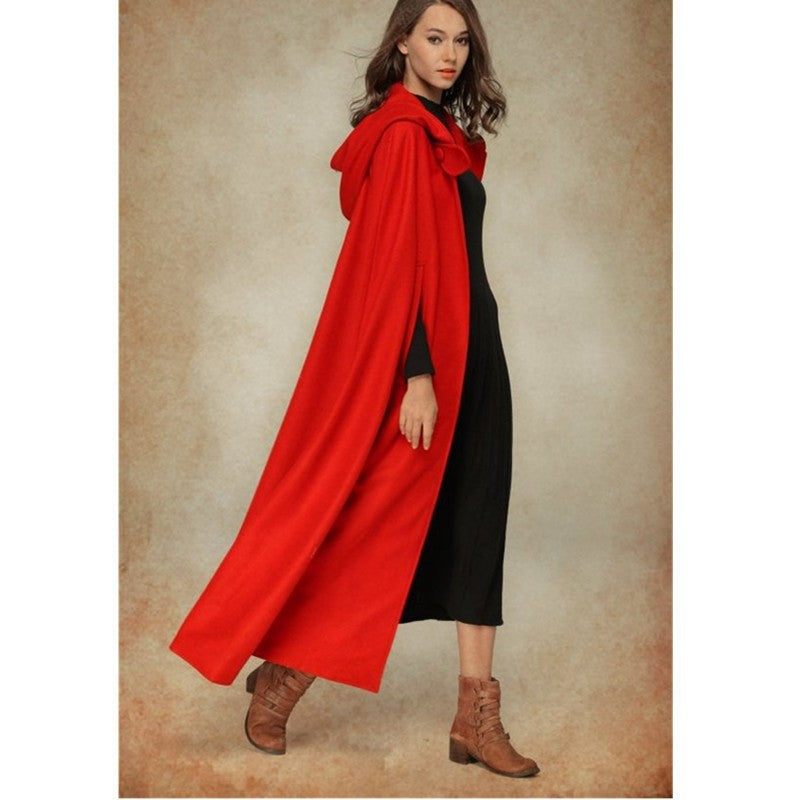 Damen Kapuzenumhang mit elegantem Schnitt Drune