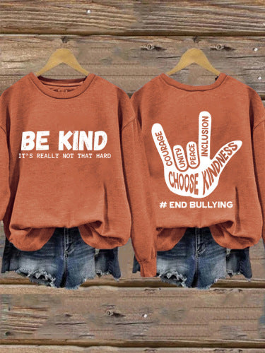 Damen Sweatshirt mit positiver Botschaft und kreativem Handdesign Drune