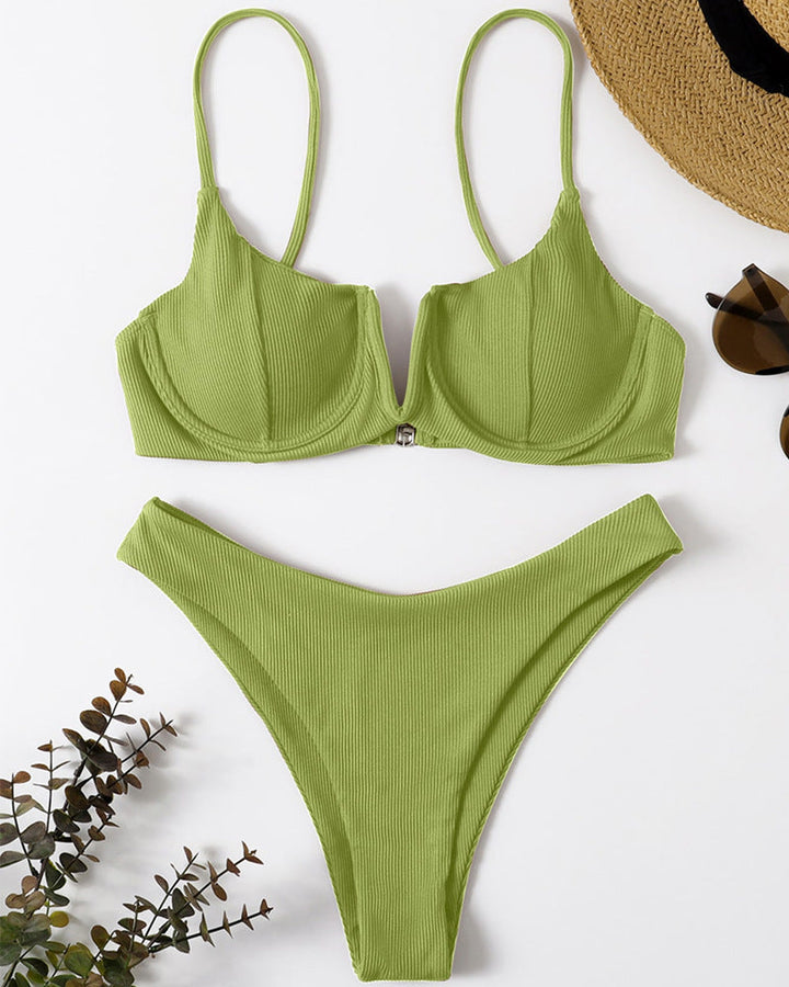 Damen-Bikini mit Bügel und strukturierter Rippoptik Drune