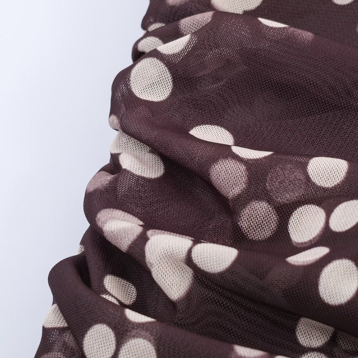 Damen Maxikleid mit floralem Rüschenversatz und elegantem V-Ausschnitt Drune