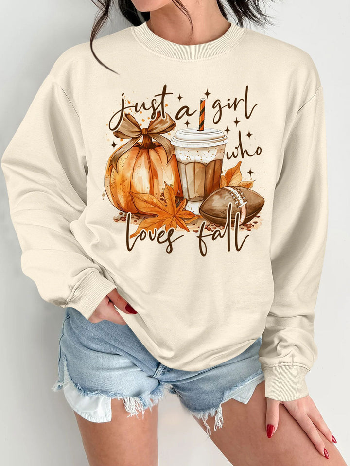 Damen Sweatshirt mit herbstlichem Motiv und inspirierendem Druck Drune