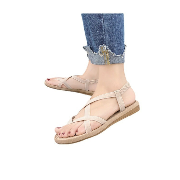 Damen nan Riemchensandalen mit elastischem Fersenriemen und gedämpftem Komfortfußbett Drune