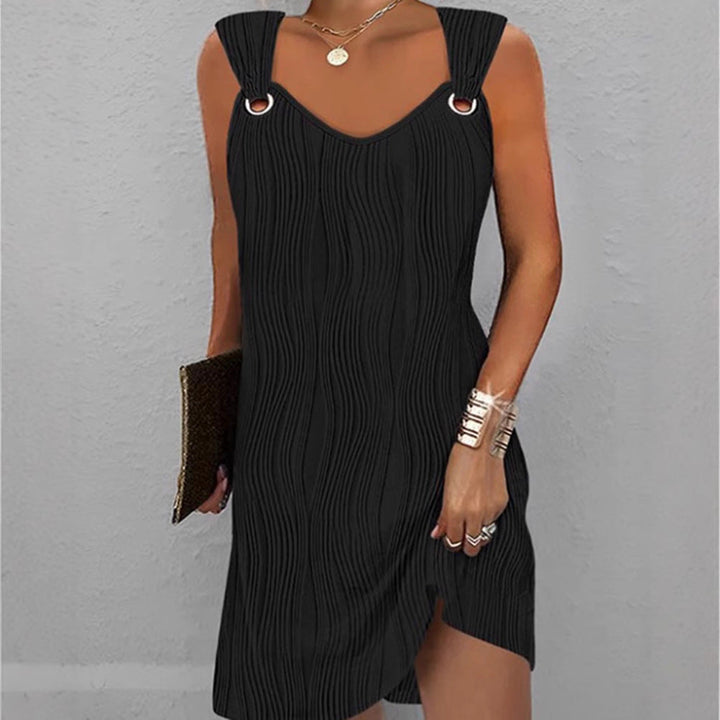 Damen Minikleid mit Wellenmuster Drune
