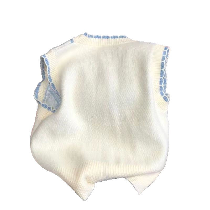 Damen Strickweste mit bunten Applikationen Drune