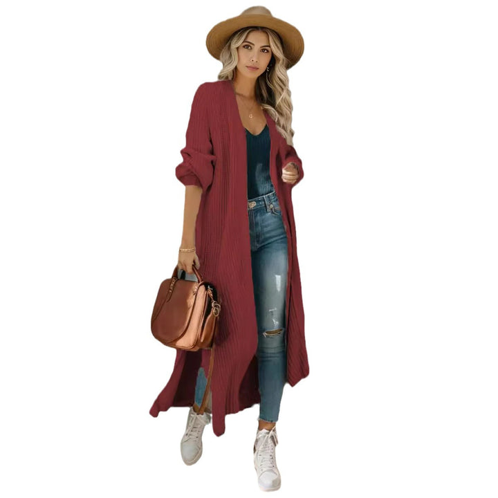 Damen Strickcardigan mit offenen Kanten und lässiger Passform Drune